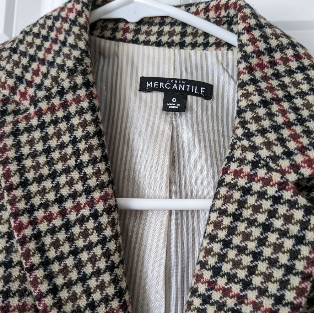 J Crew houndstooth blazer
